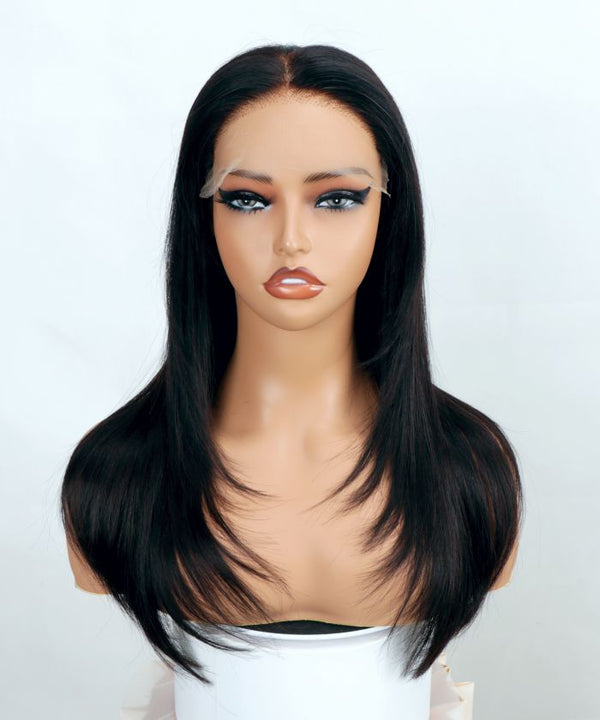 【Arc Cap】On the Go Glueless Black Human Hair Trendy Straight Layered HD Lace 6x4 Wig