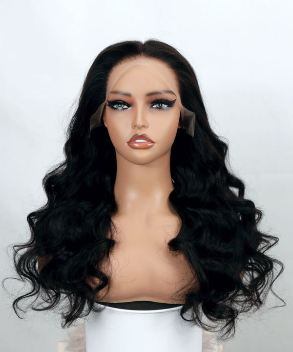 Genuine Black Human Hair Trendy Loose Wave Layered HD Lace Front 13X4 Wig